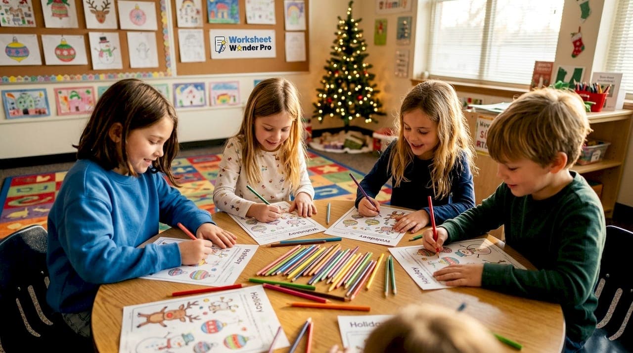 What Is a Holiday Themed Worksheet for Kids?